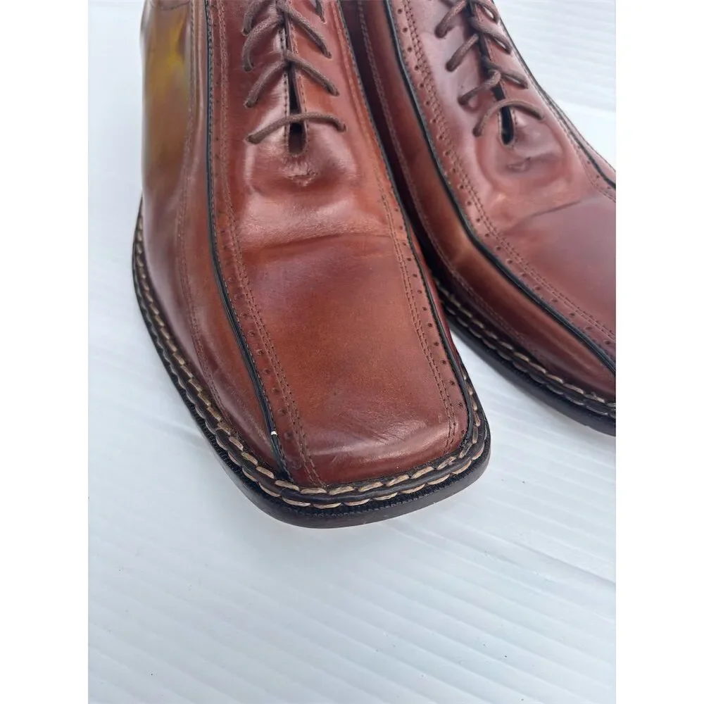 Stacy Adams Men's Brown Leather Square Toe Oxford Dress‎ Shoes 10.5 M